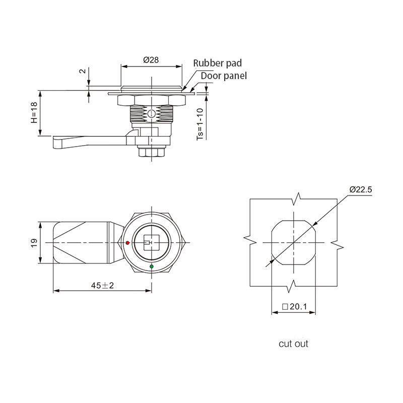 MSC705-4S Încuietori industriale din oțel inoxidabil cu rotație de 90° MSC705-4S Încuietori industriale din oțel inoxidabil cu rotație de 90°