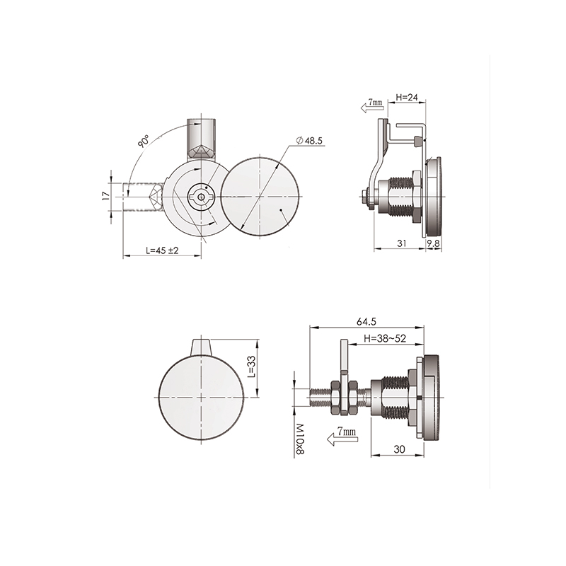 MS823-1A Încuietori industriale cu zăvor cu compresie MS823-1A Încuietori industriale cu zăvor cu compresie